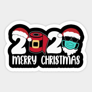 Merry Christmas 2020 Quarantine Christmas Santa Face Shirt Sticker